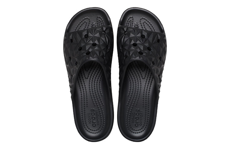 (WMNS) Crocs Classic Platform Slides 'Black' 209564-001
