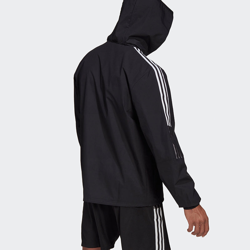 adidas Tiro21 Aw Jkt Football Casual Sports Hooded Jacket Men's Black GH4466