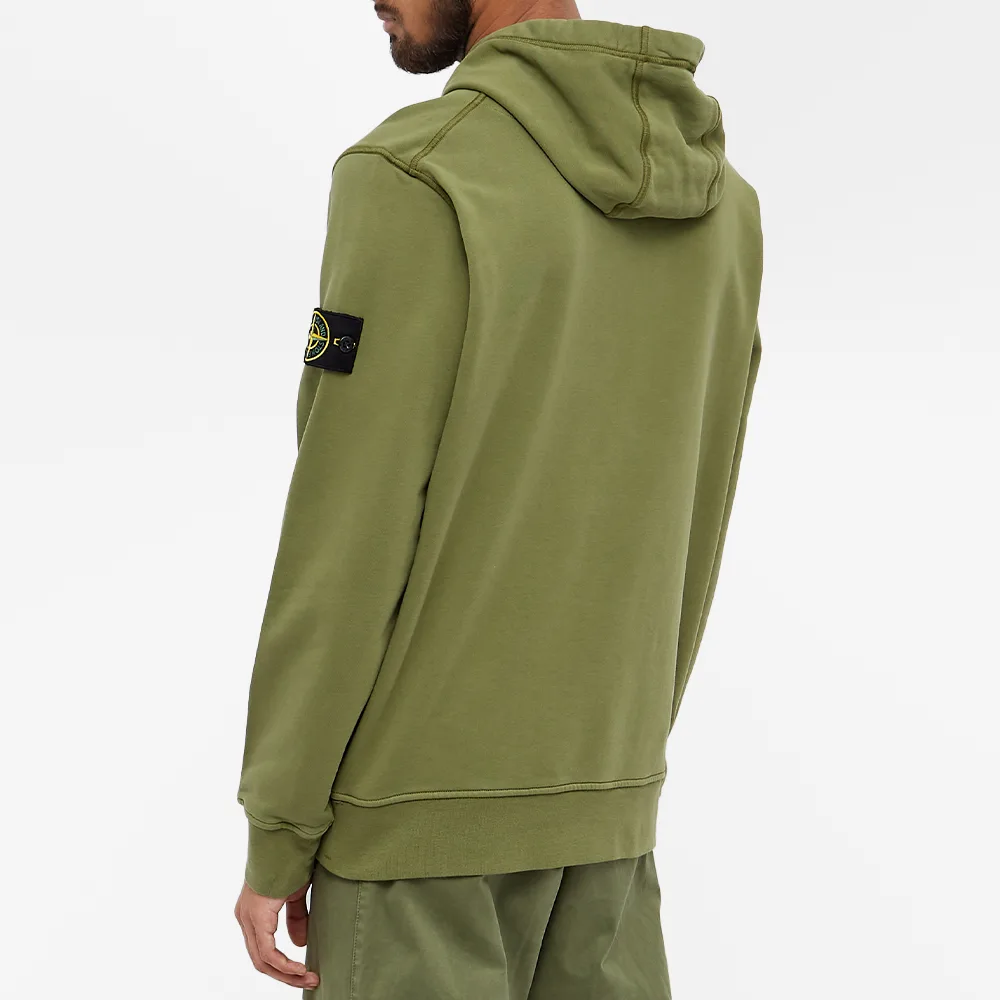 STONE ISLAND Logo Patch Pull Over Hoodie 'Olive Green' 761564151-V0058