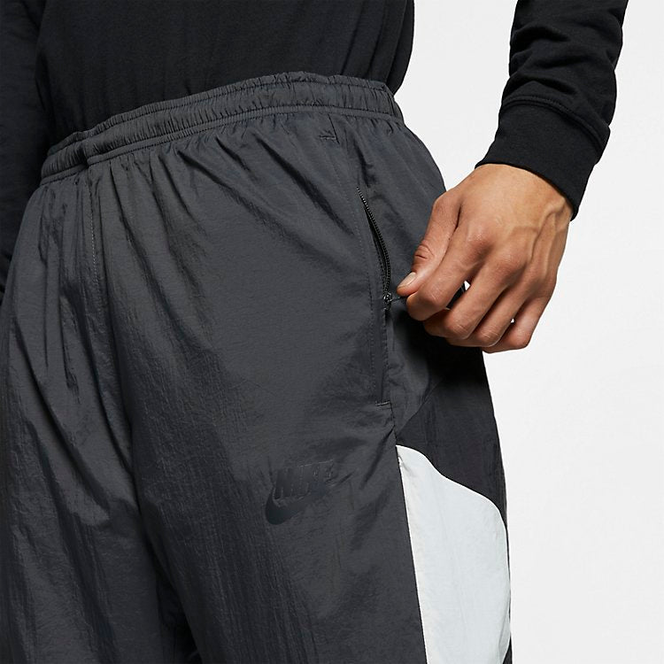Nike Sportswear Classic Woven Track Athletic Pants 'Grey White' AR1873-060