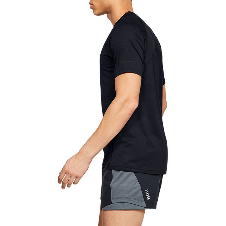Men's Under Armour Qualifier Running Sports Short Sleeve Black 1342925-001
