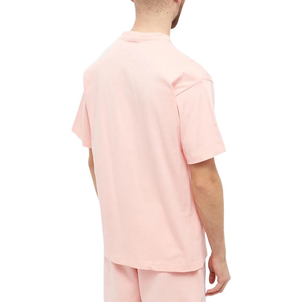 Men's Nike Solid Color Cotton Embroidered Logo Round Neck Short Sleeve Pink T-Shirt CV0559-697