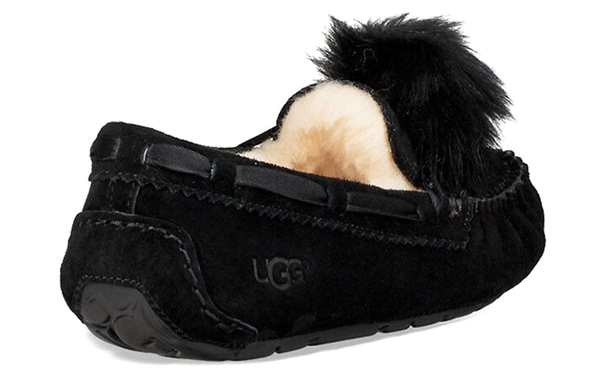 (WMNS) UGG Ansley Bow Glimmer Fleece Lined Shoe Black 1019015-BLK