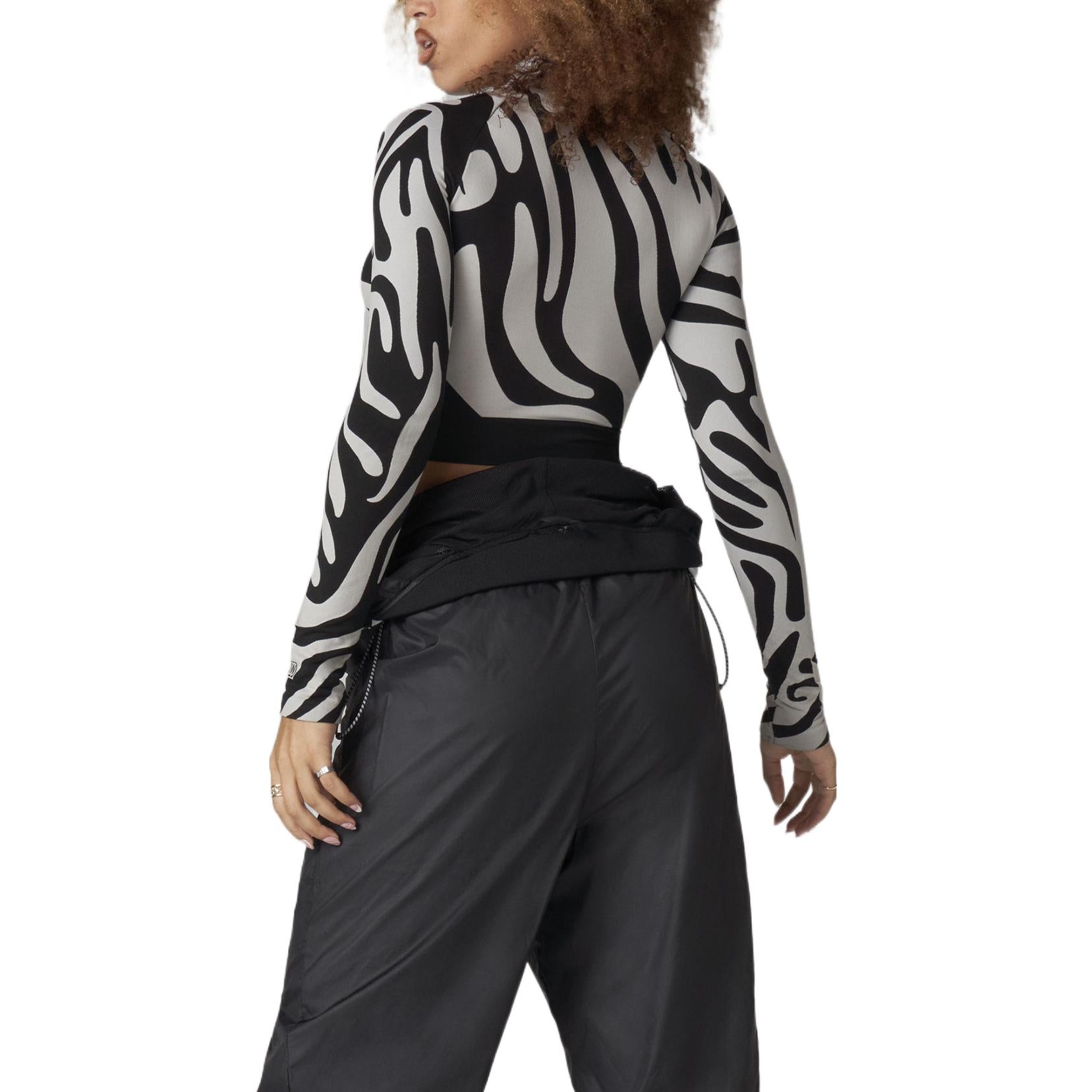 (WMNS) adidas by Stella McCartney Seamless Wolford Crop Top Asia Sizing 'White Black' HF3067