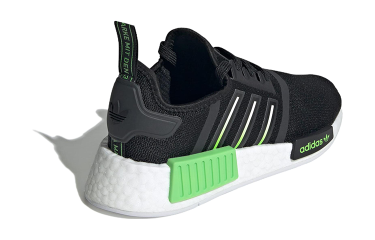 (GS) adidas NMD_R1 'Black Lucid Lime' IG9971