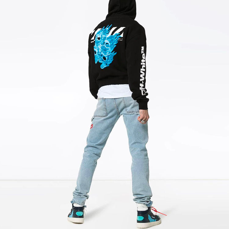 Off-White C/O Virgil Abloh Men'S Black Diag Skulls Over OMBB037S19D250171088