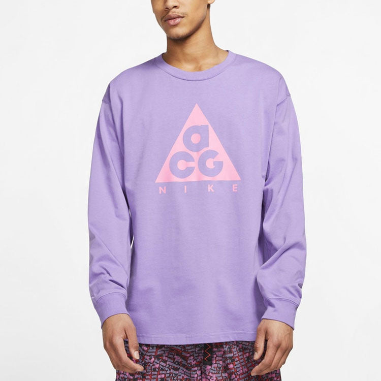 Nike NRG ACG LS Tee Casual Sports Round Neck Pullover Space Purple BQ3457-567