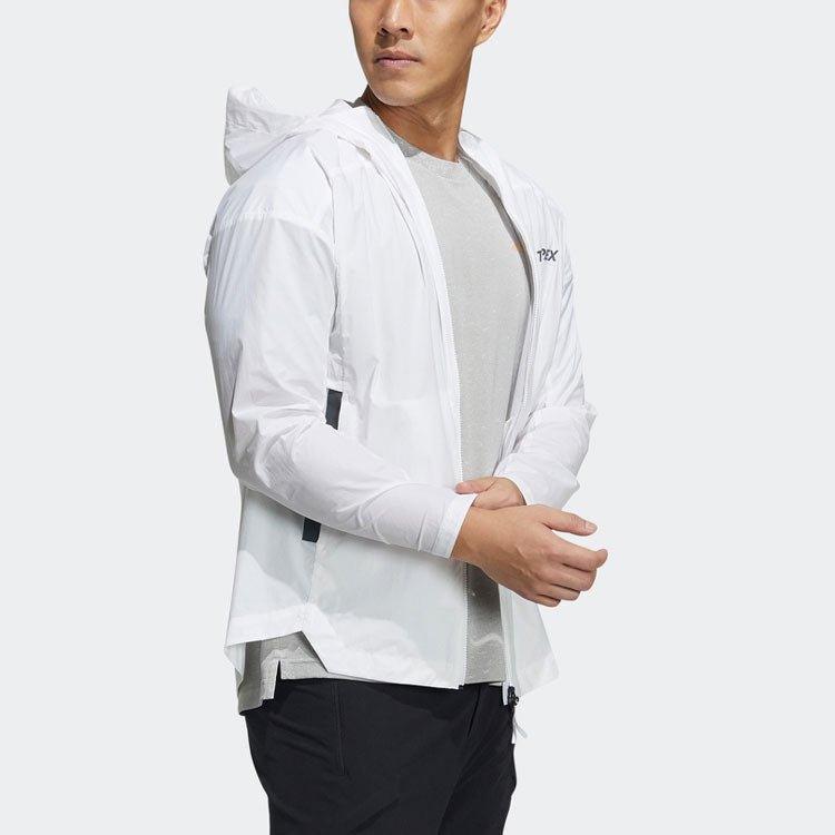 adidas Myshelter Windb Outdoor Sports Hooded Jacket White GN7619