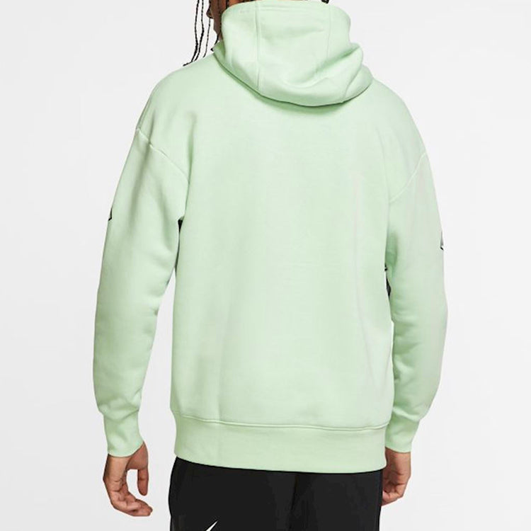 Nike Sportswear Fleece Pullover Large logo Printing Casual Sports Green CQ0242-321