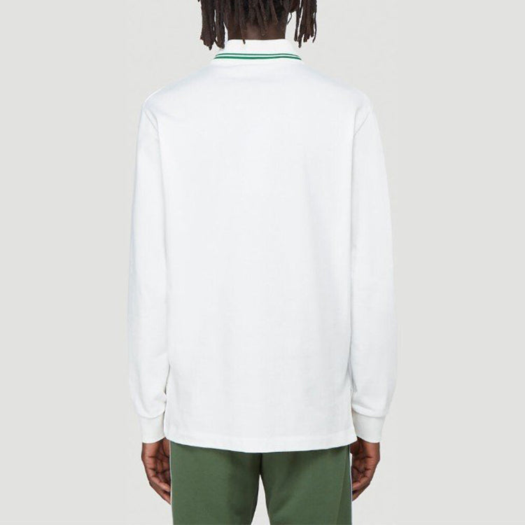 Gucci Long Sleeve Stripe Jersey Polo 'White' 628338-XJCQR-9061