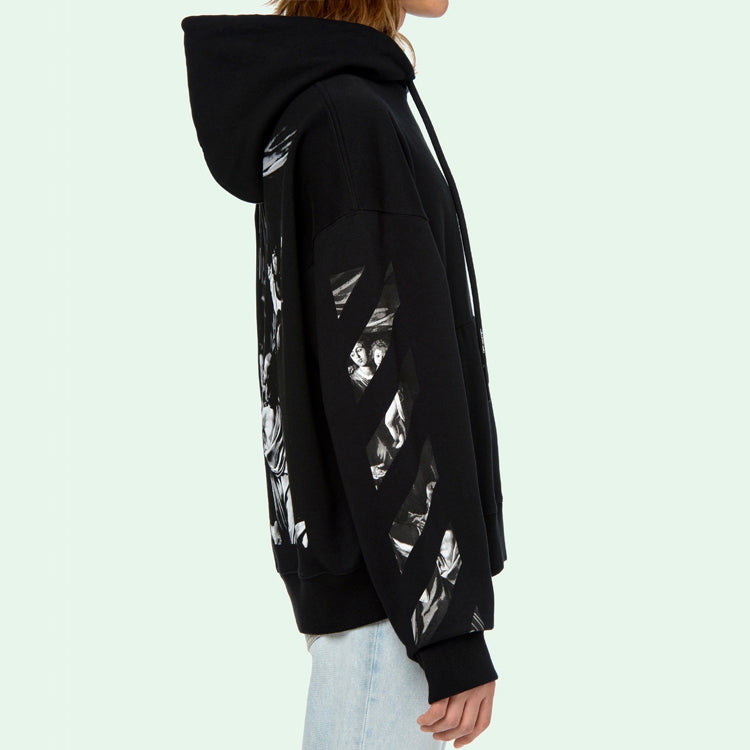 Men's Off-White Caravaggio Back Printing Black OMBB037S20E300051088