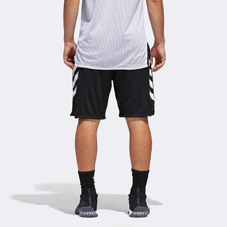 adidas Logo Printing Basketball Sports Breathable Shorts Black CE6969