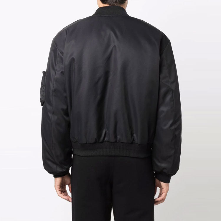 Off-White Solid Color Jacket Loose Fit Black OMEH038F21FAB0011000
