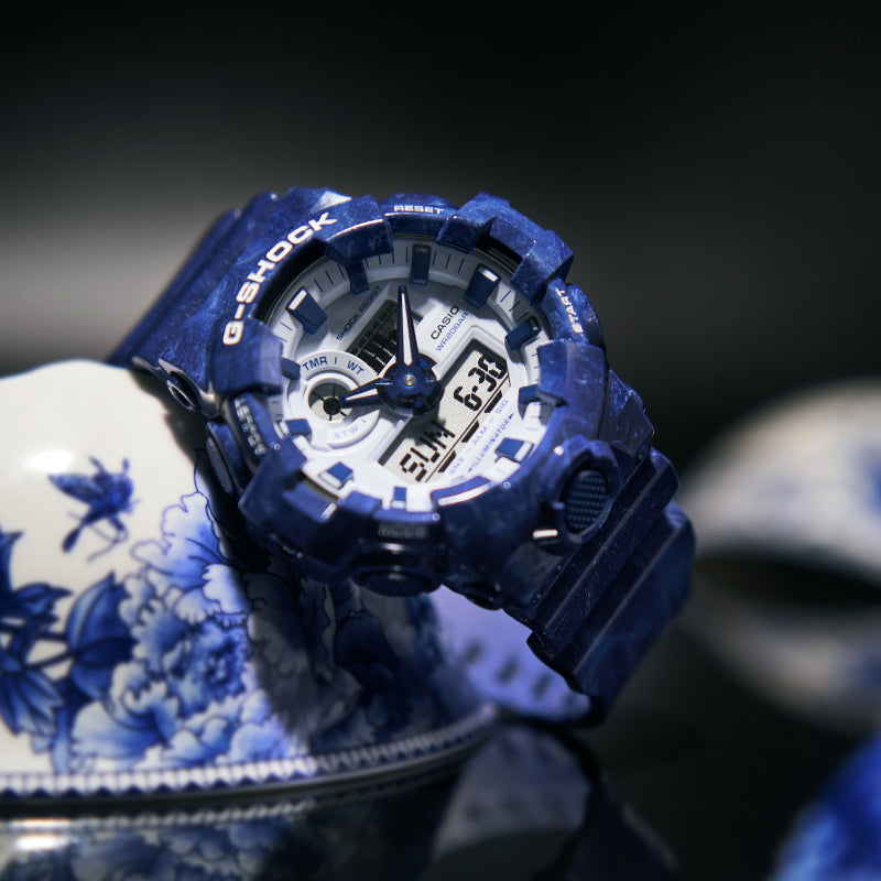 CASIO G-Shock Analog-Digital 'Blue' GA-700BWP-2APFQ