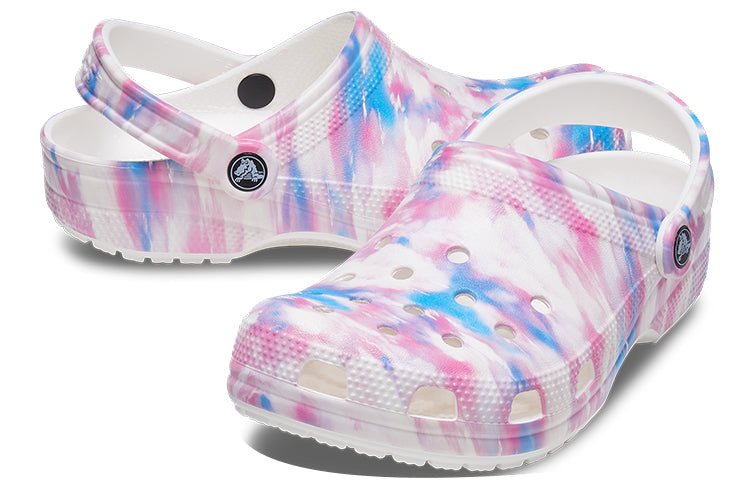 Crocs Classic Casual Unisex White Pink Blue Sandals 'White Pink Blue' 207567-94S