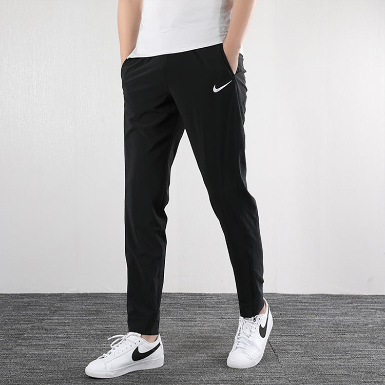 Nike Logo Drawstring Woven Basketball Sports Long Pants Black BV3355-010