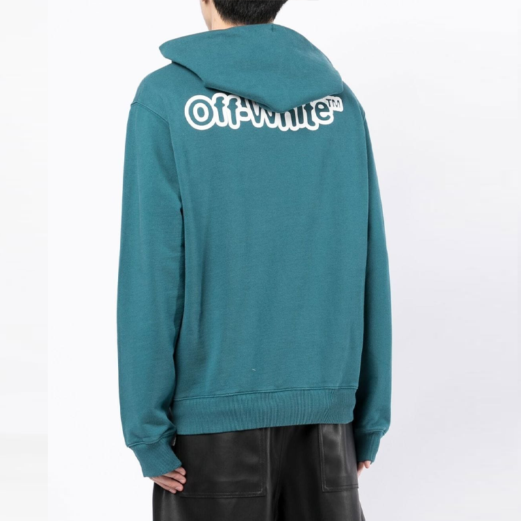 Off-White Logo-Print Hoodie OMBB097S22FLE0134801