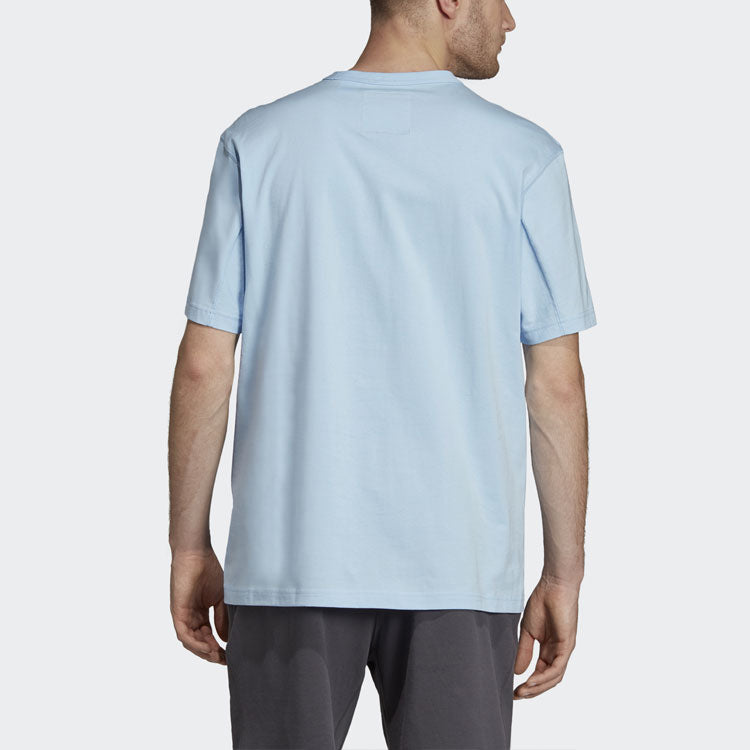adidas originals Logo Sports Round Neck Short Sleeve Blue DV1929