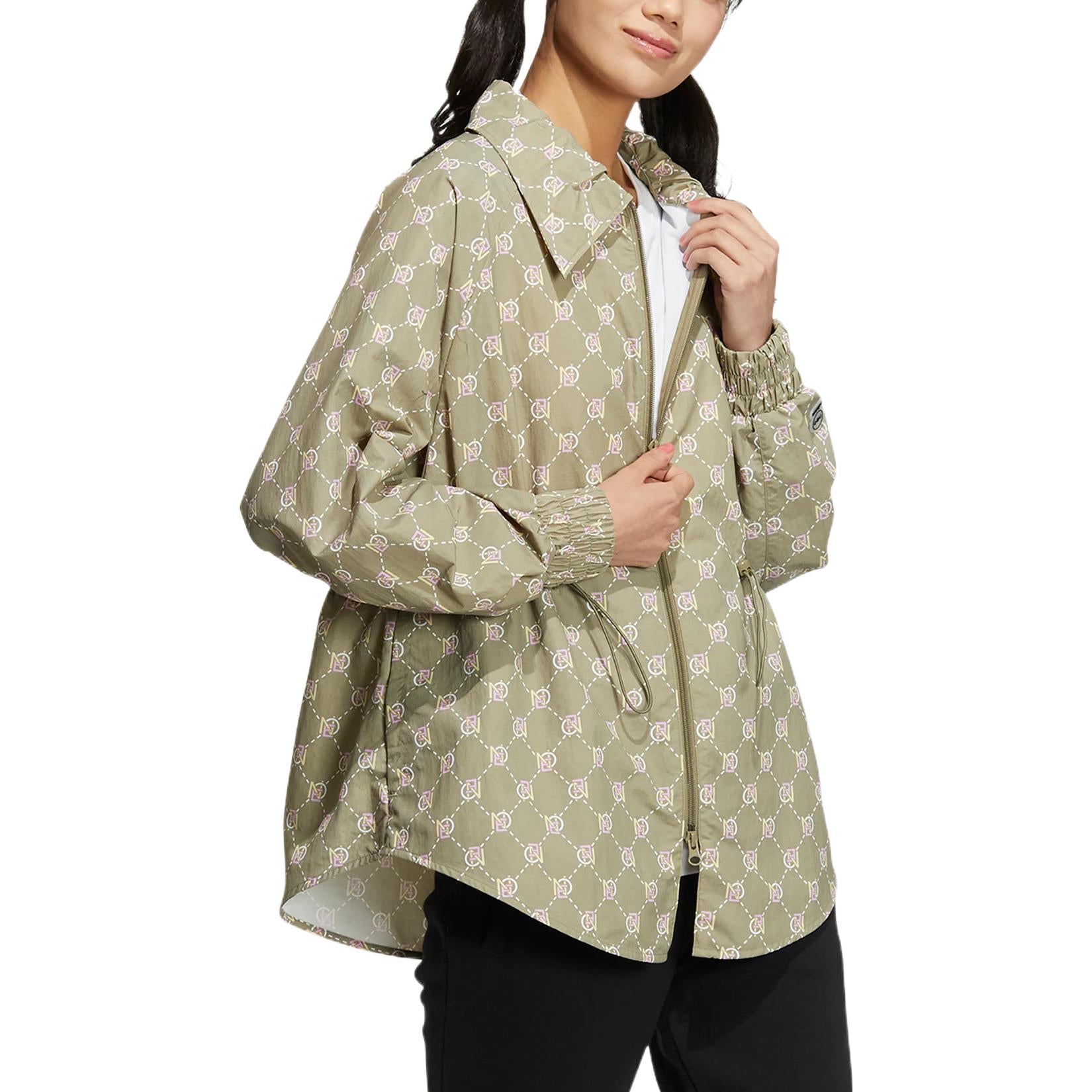 (WMNS) adidas Neo Monogram Windbreaker Jackets 'Tan' HM2017