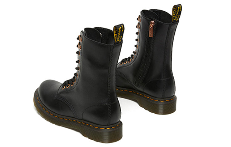(WMNS) Dr. Martens 1490 Rose Gold Hardware High Boots 'Black' 26871001