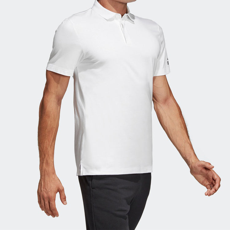Men's adidas Sports POLO Short Sleeve White Polo Shirt DT1450