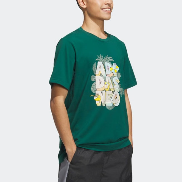 adidas Neo Graphic T-Shirts 'Green' IP3886