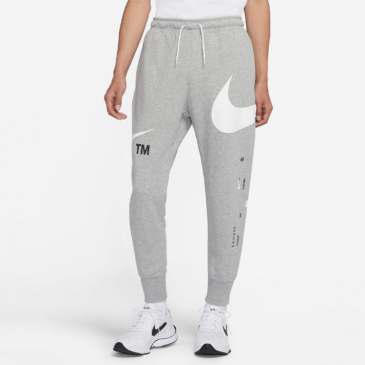 Men's Nike Large Logo Lacing Knit Bundle Feet Sports Pants/Trousers/Joggers Autumn Light Grey DD6092-063