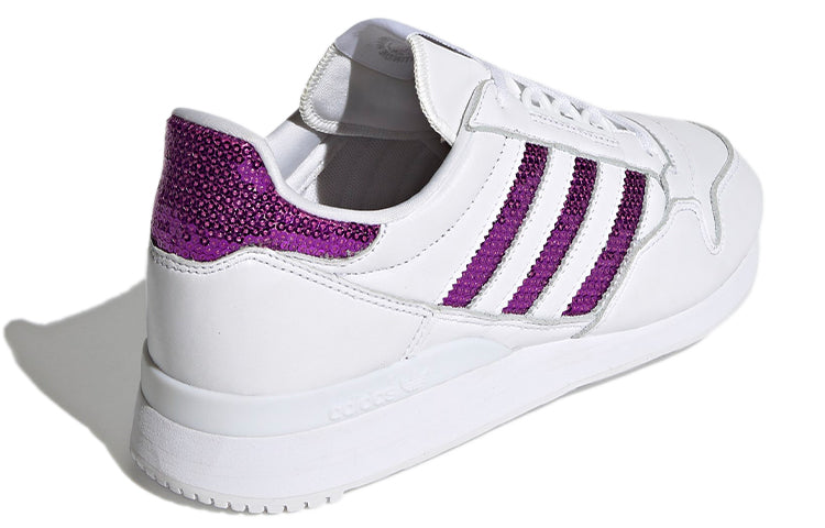 (WMNS) adidas originals ZX 500 Shoes White/Purple G55663