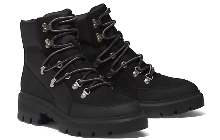 (WMNS) Timberland Cortina Valley Waterproof Mid Hiker Boots 'Black Full Grain' A5NJ7015