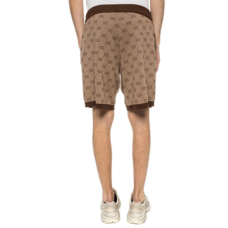 Gucci Men s Gg Alphabet Printed Retro Shorts Camel 572638-XKAKV-2094