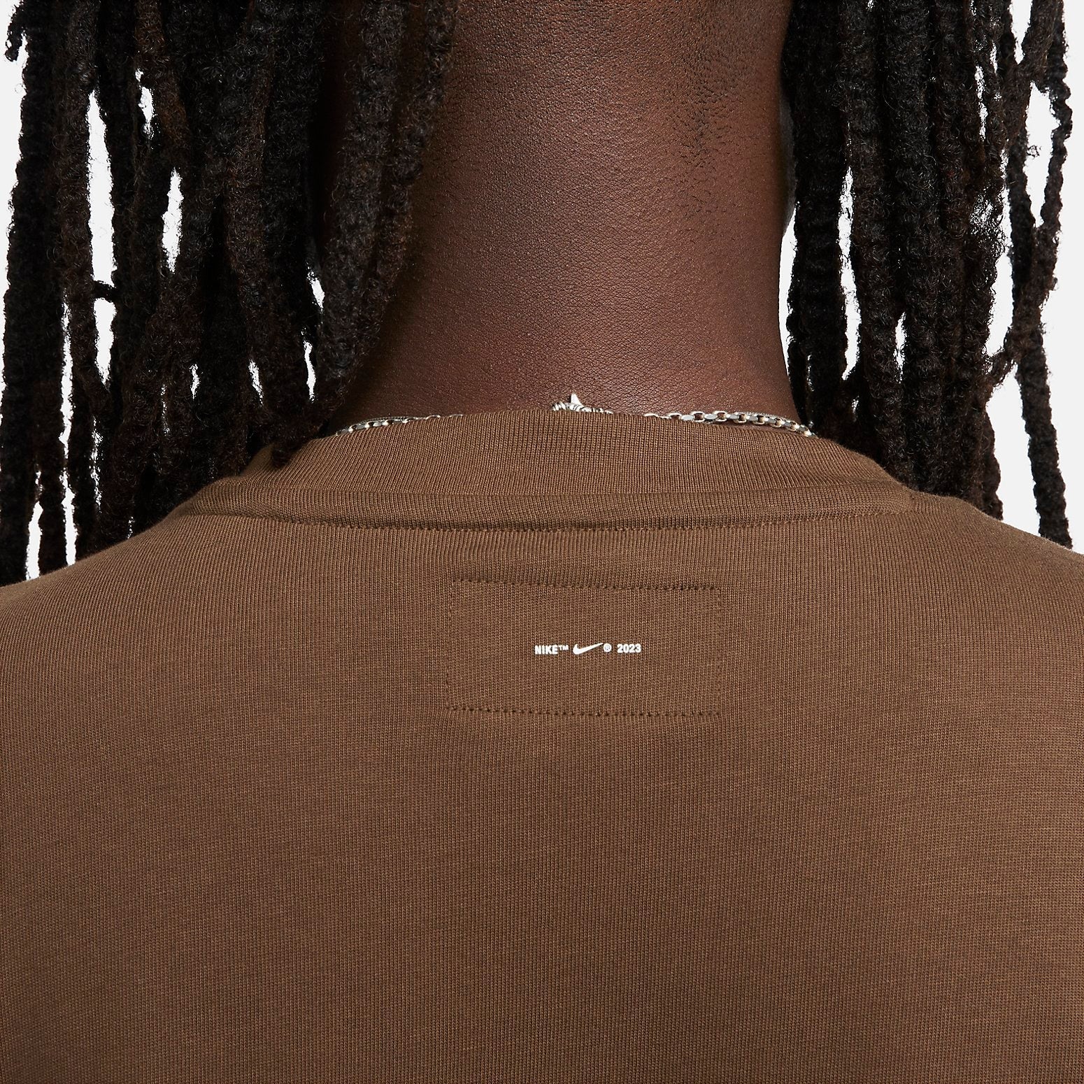 Nike Check Logo T-Shirt 'Cocoa' FB2736-259
