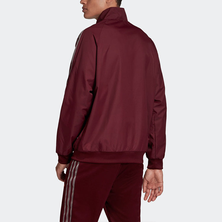 adidas Mufc Anthem Jkt 20-21 Season Manchester United Soccer/Football Jacket Purple Red FR3865