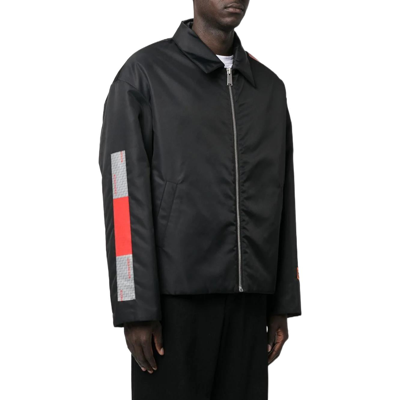 HERON PRESTON FW22 Security Uniform Tape Jacket 'Black' HMEA081F22FAB0011000