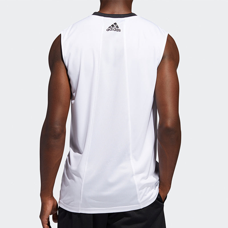 adidas Hrdn Sb Tank Logo Printed Sports Basketball Jersey Men's White FR1829