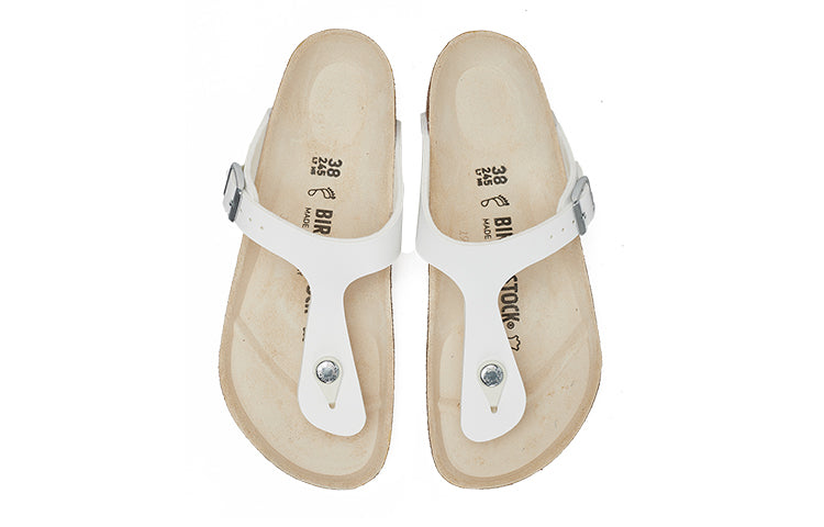 Birkenstock Gizeh Birko-Flor Narrow Fit Sandals 'White' 43731
