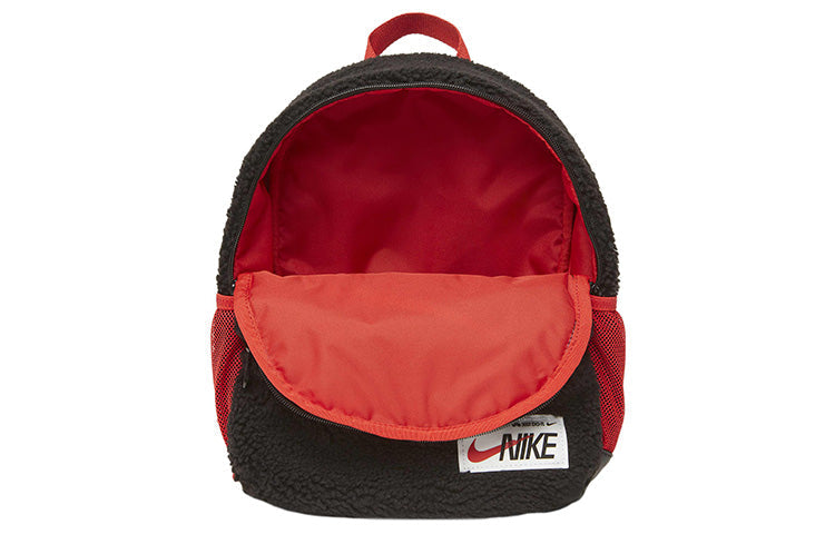 (GS) Nike Mini Backpack-Sherpa 'Black/Red' FD4458-010