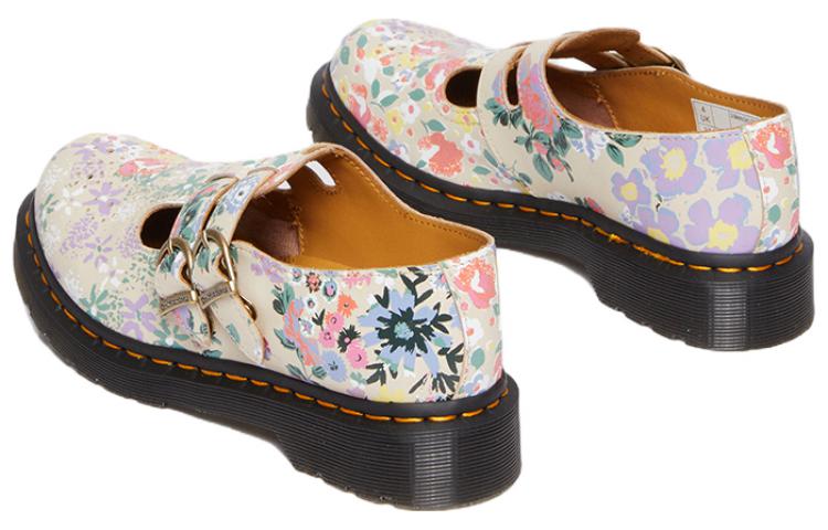 (WMNS) Dr. Martens 8065 Floral Mash Up Leather Mary Jane 'Parchment Beige' 30793292