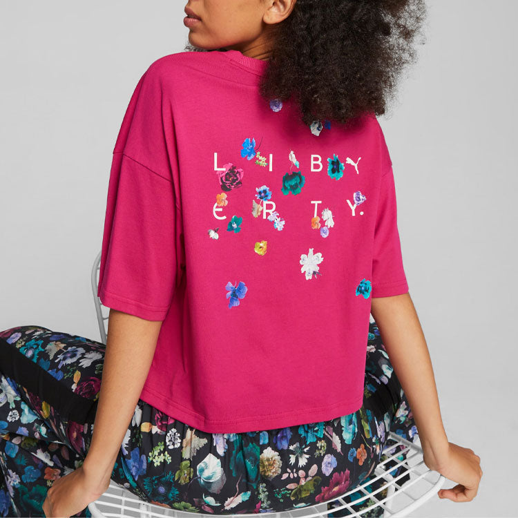 (WMNS) PUMA x LIBERTY Graphic T-shirt 'Pinktastic' 622207-26