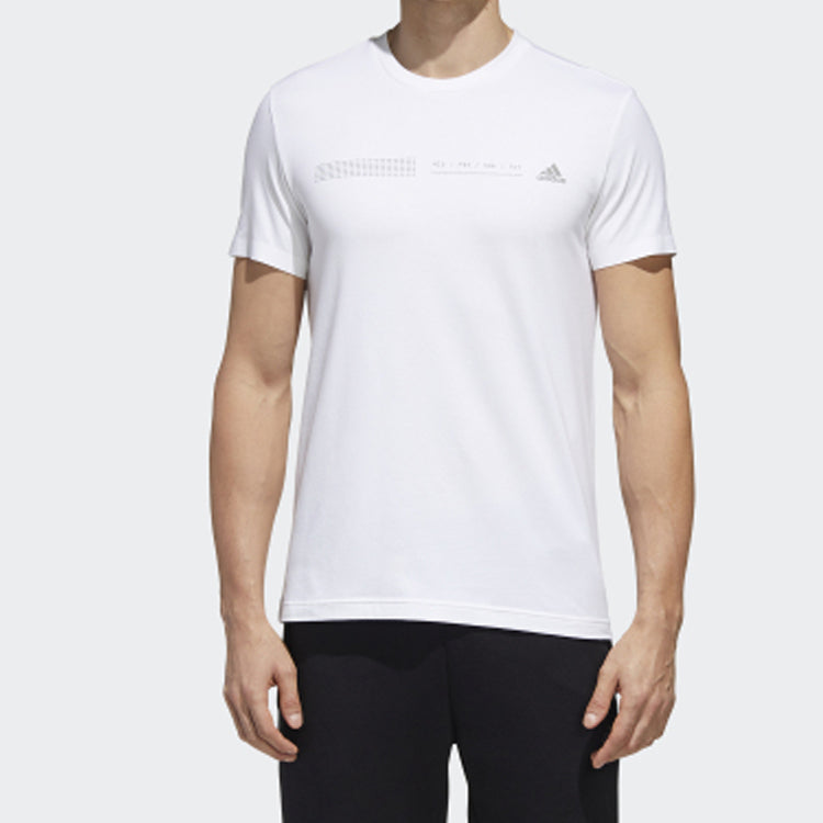 adidas Minimalistic logo Solid Color Short Sleeve White GL5622
