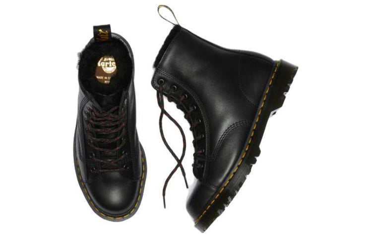 Dr. Martens Barton Shearling Lined Leather Ankle Boots 'Black' 26872001