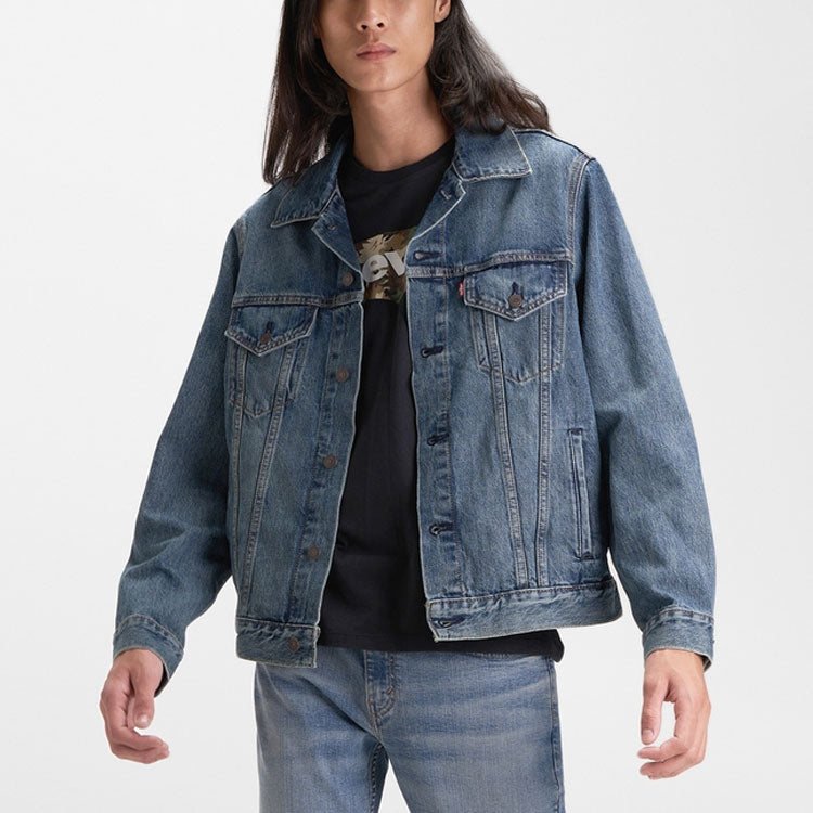 Men's Levis Casual lapel Denim Jacket Denim 85248-0008