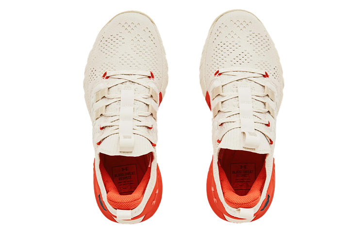 (WMNS) Under Armour Project Rock 3 'Summit White Rogue Orange' 3023005-111