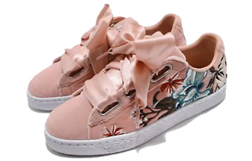 (WMNS) PUMA Basket 'Heart Hyper Embroidery - Peach' 366116-02