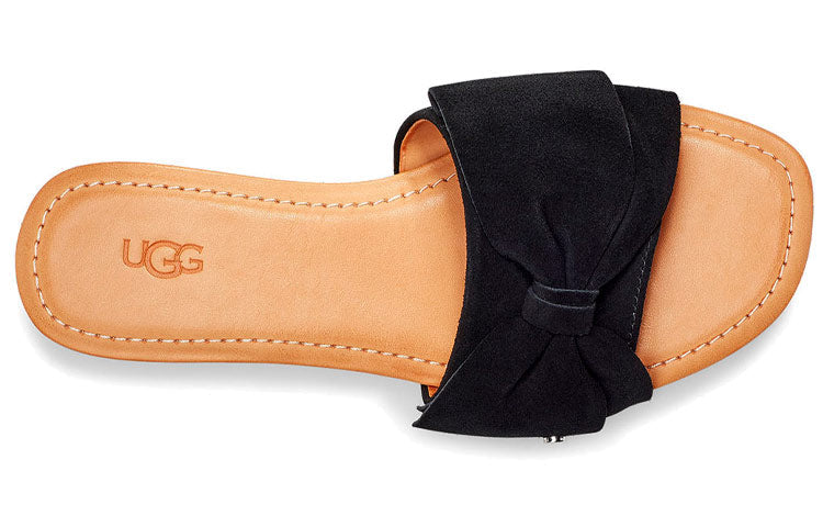 (WMNS) UGG Deanne Black Slippers 1109971-BLK