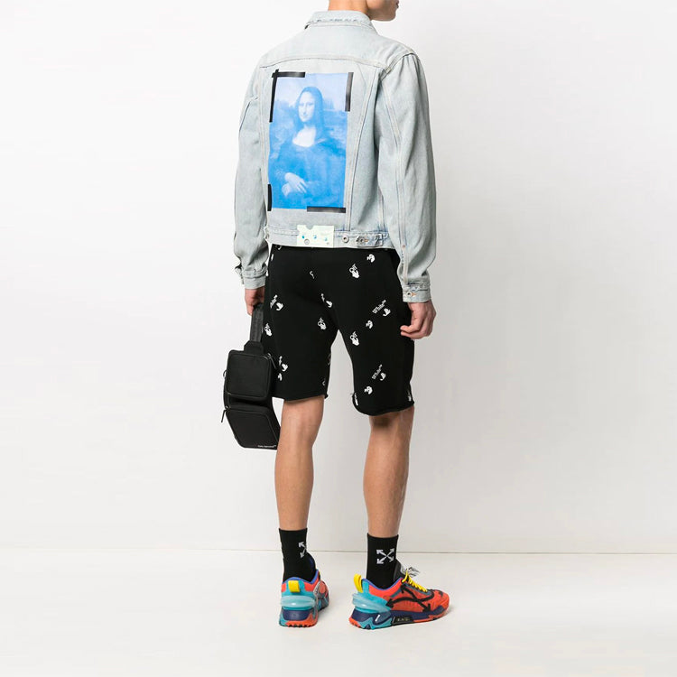 Off-White SS21 Back Printing Denim Jacket Blue OMYE054R21DEN0024010