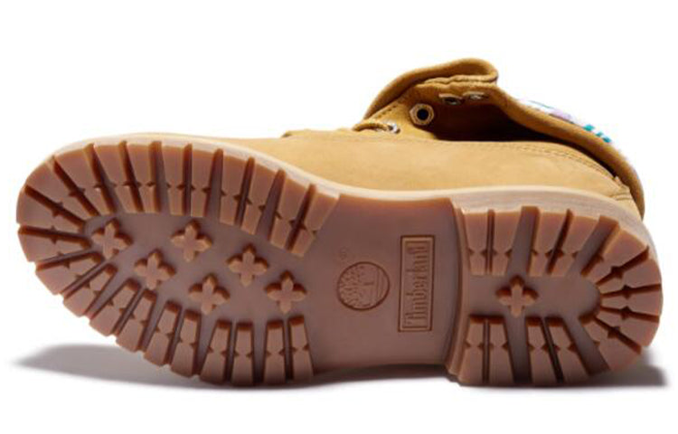 (WMNS) Timberland Roll Top Boots Basic 'Wheat Pink with Plaid Print' A2MDA231