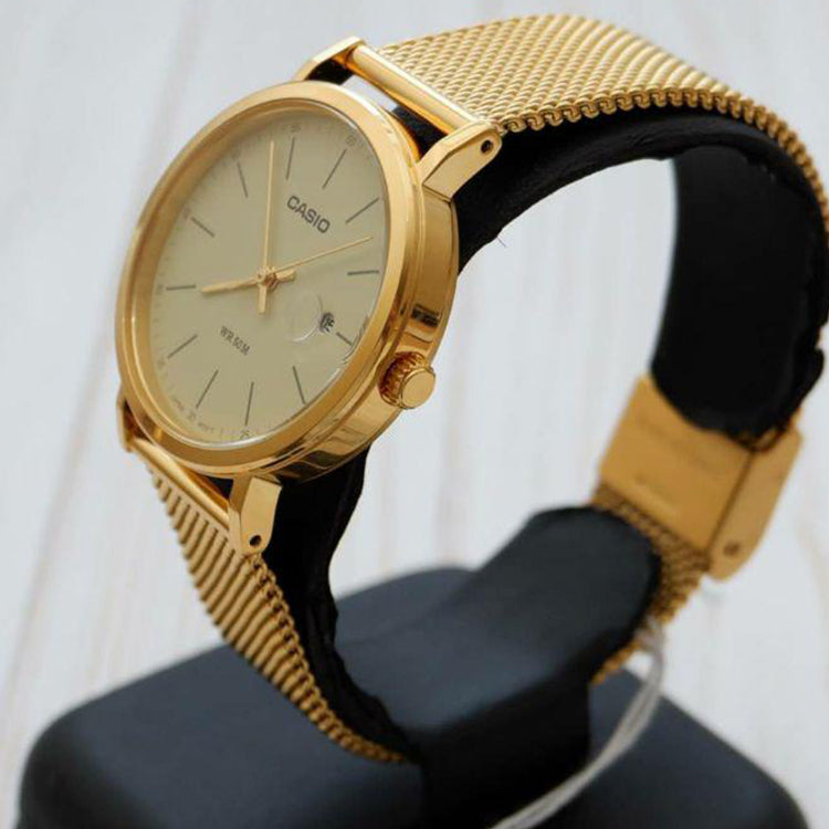 CASIO Female DRESS Japan / South Korea Fashion Gold Analog LTP-E175MG-9EVDF