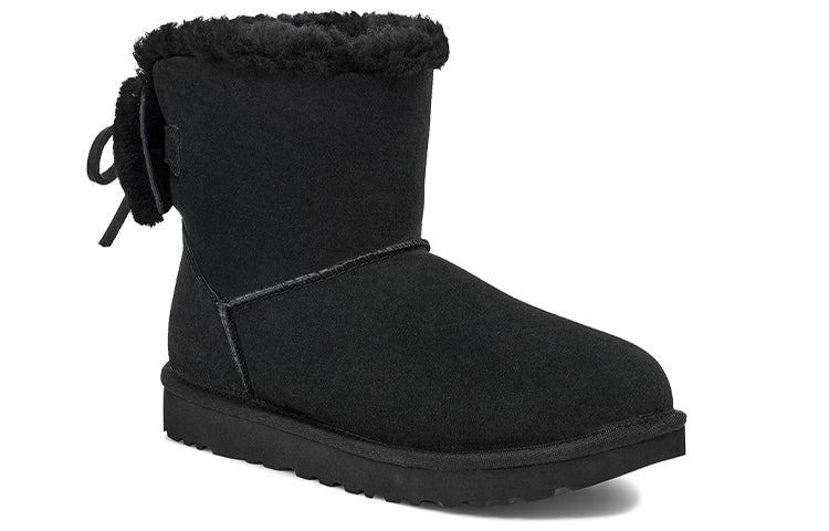 (WMNS) UGG Classic Double Bow Mini 'Black' 1127130-BLK