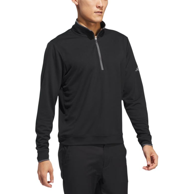 adidas Lightweight Half-Zip Top Asia Sizing 'Black' IS7134