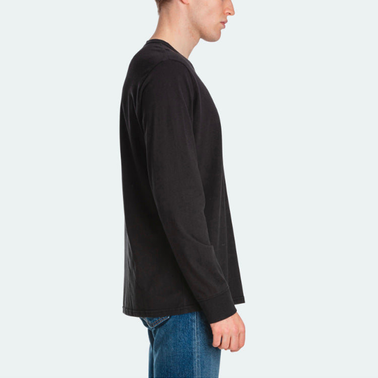 Men's Levis Round Neck Solid Color Long Sleeves Black T-Shirt 29495-0018
